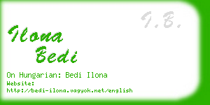 ilona bedi business card